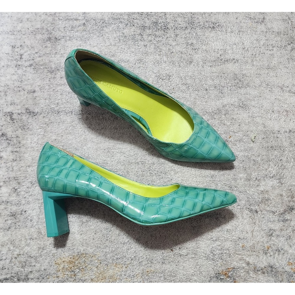 Vince Camuto Women's Tritellia Green Patent Leather Pump - Ocean Size 8.5M - Picture 3 of 10